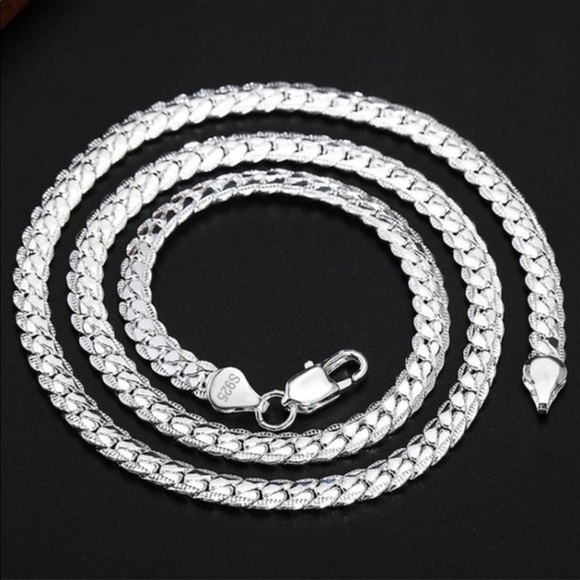 New Unisex 925 Sterling Silver Snake Necklace - Picture 5 of 5